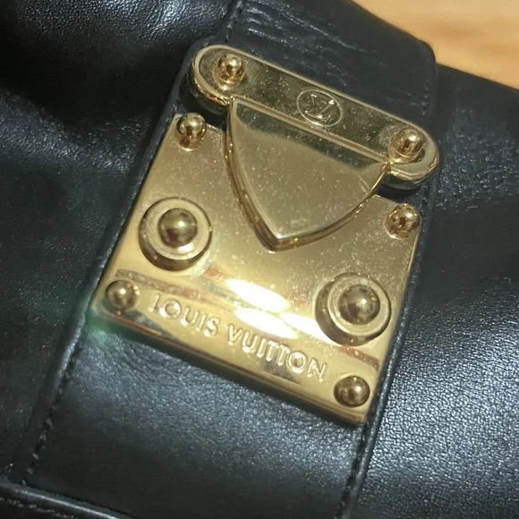 Louis Vuitton Black Leather Booties with Gold Hardware - Picture 7 of 8